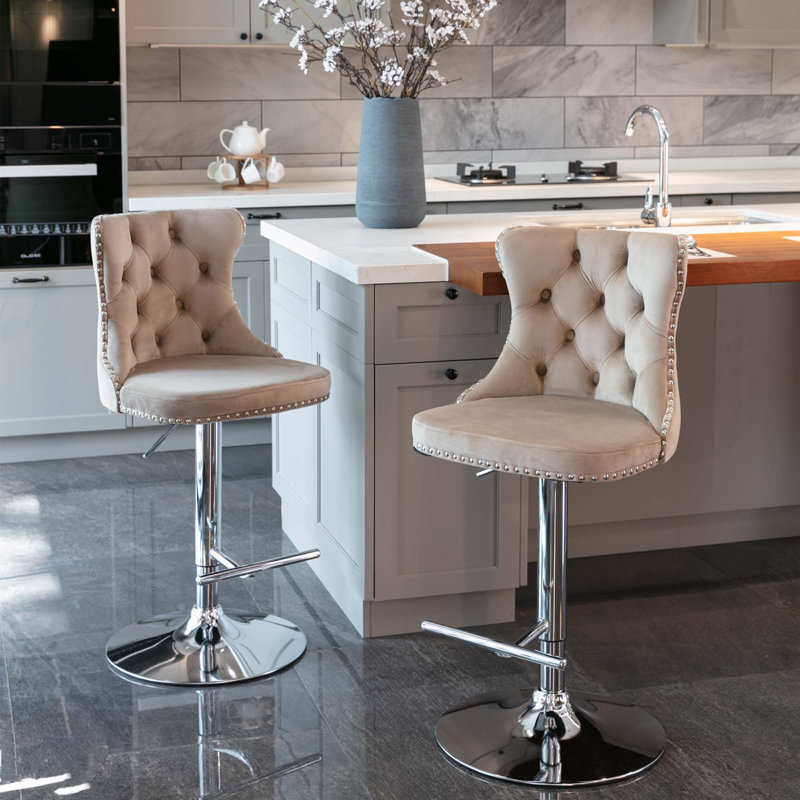 Karym Swivel Upholstered Counter Stool, WRES8970, WRES8970