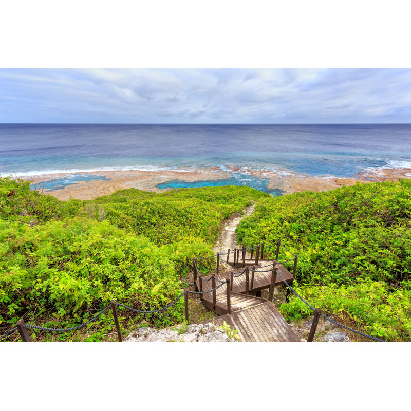 Hikutavake Reef Flats And Pools - Wrapped Canvas Print, 30cm H x 46cm W x 3.8cm D