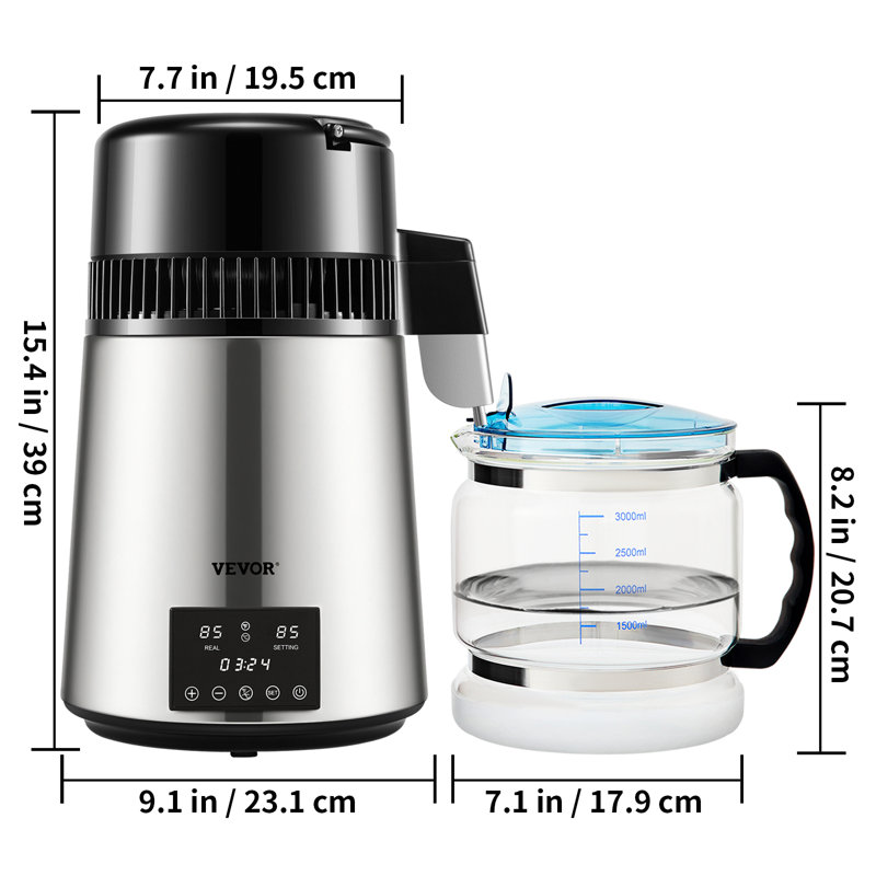 Water Distiller, Silver