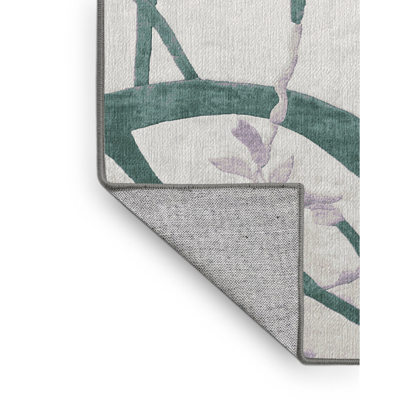 Machine Washable Gray Area Rug, Rectangle 5' x 8'