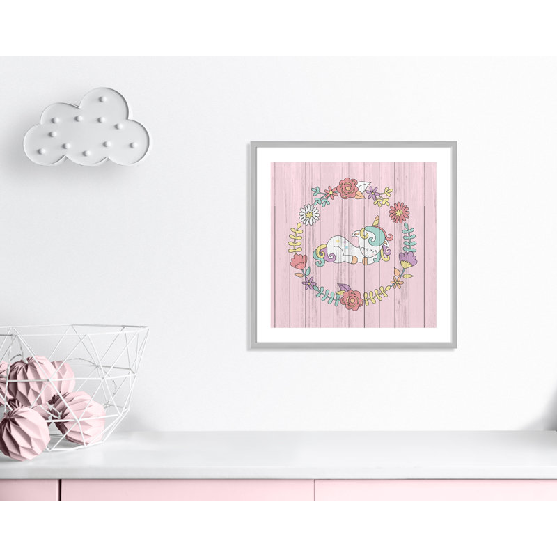 Décoration murale pour enfants, H 27,5 po x l 27,5 po x P 1,19 po, Encadré de boîte argent