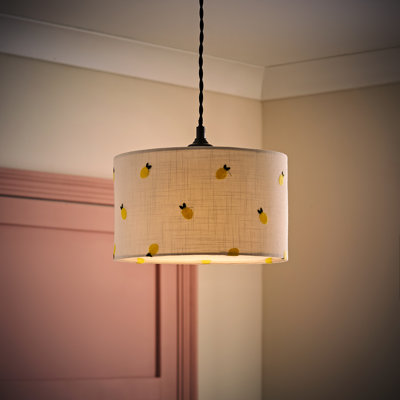 15 cm H Drum Fabric Lamp Shade ( Slip-On ) in Cream
