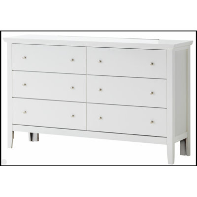 Commode blanche Primo G1339-D avec finition durable et tiroirs à queue d'aronde française pour un rangement durable