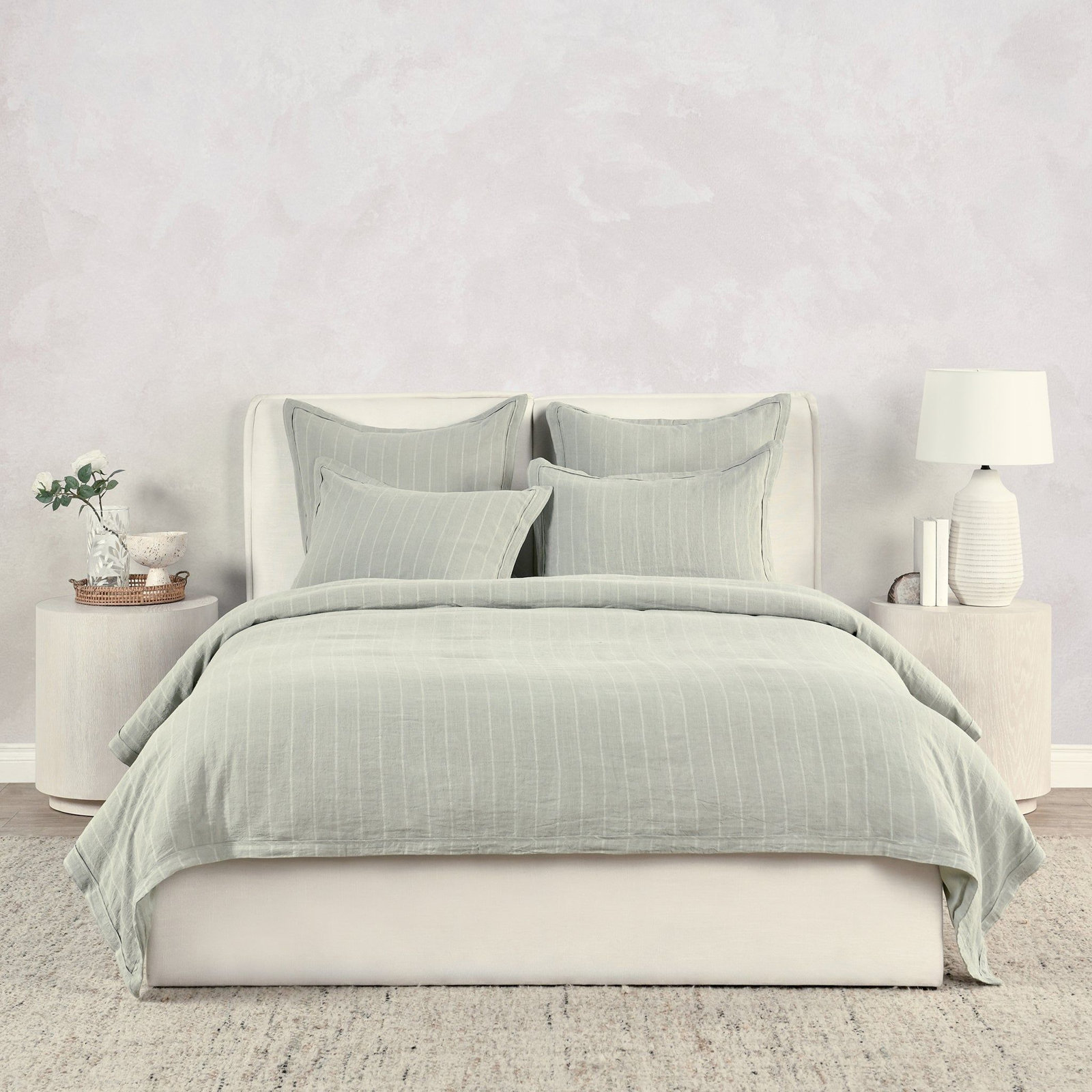 Keegan Linen Shams, King Sham, Sage Green