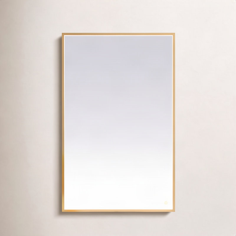 Miroir Piche, 30 po x 48 po, Laiton