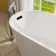 Selene 59'' x 27.5'' Freestanding Soaking Acrylic Bathtub with Side Drain