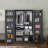 Multi-Purpose Cabinet, Anthracite, 35.4 x 62.2 x 19.0 inches | 100% Chipboard Construction, Numerous Shelves, Wall-Mountable Design | Ideal for Home, Office, or Storage Solutions, Stylish and Functional-109343771