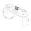 Bureau en bois manufacturé courbé brun noisette + beige avec 1 tiroir-899469911