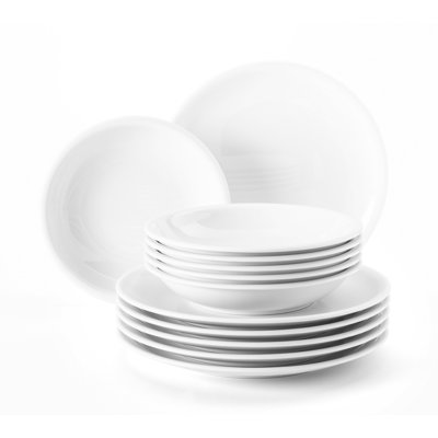 Compact 12 Piece Dinnerware Set, Service for 6