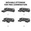 Canapé modulaire rembourré 3 pièces Quinnes-707492892-707492883