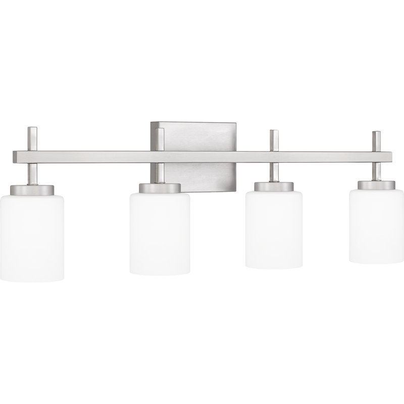 Éclairage pour salle de bain à 4 lumières DEL à intensité variable , Nickel brossé