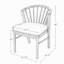Ensemble de 2 chaises d'extérieur en bois d'acacia avec coussins lavables pour la terrasse, la cour et le jardin-1377987909