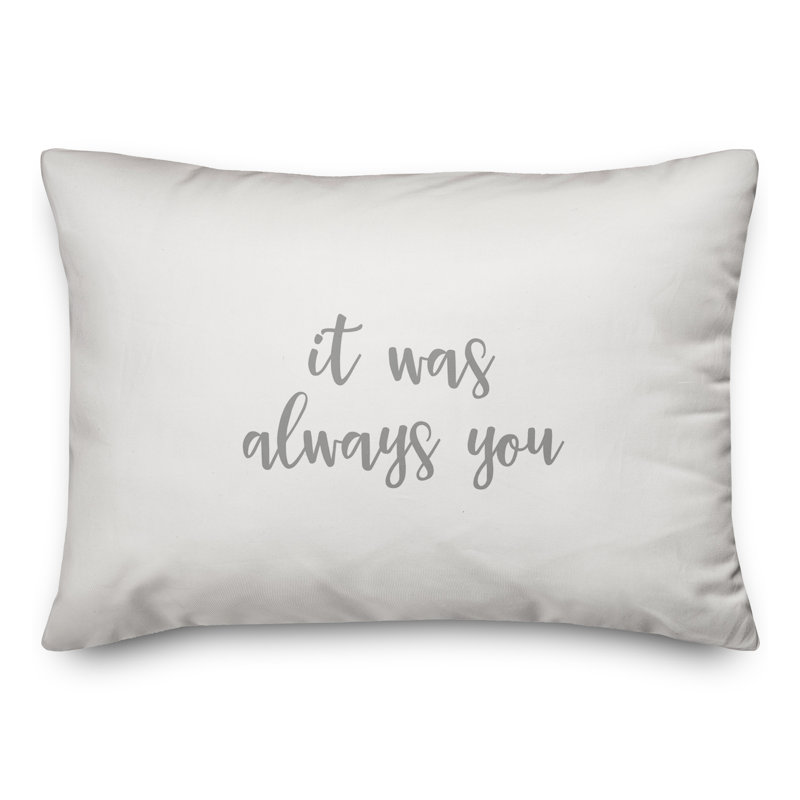  Coussin It It Always Always You, Gris / blanc