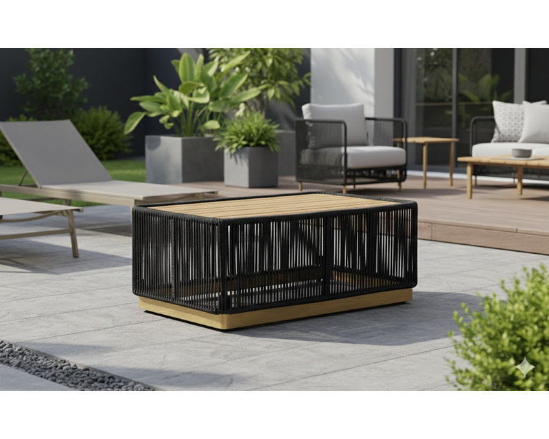 Table basse Alpine, Noir