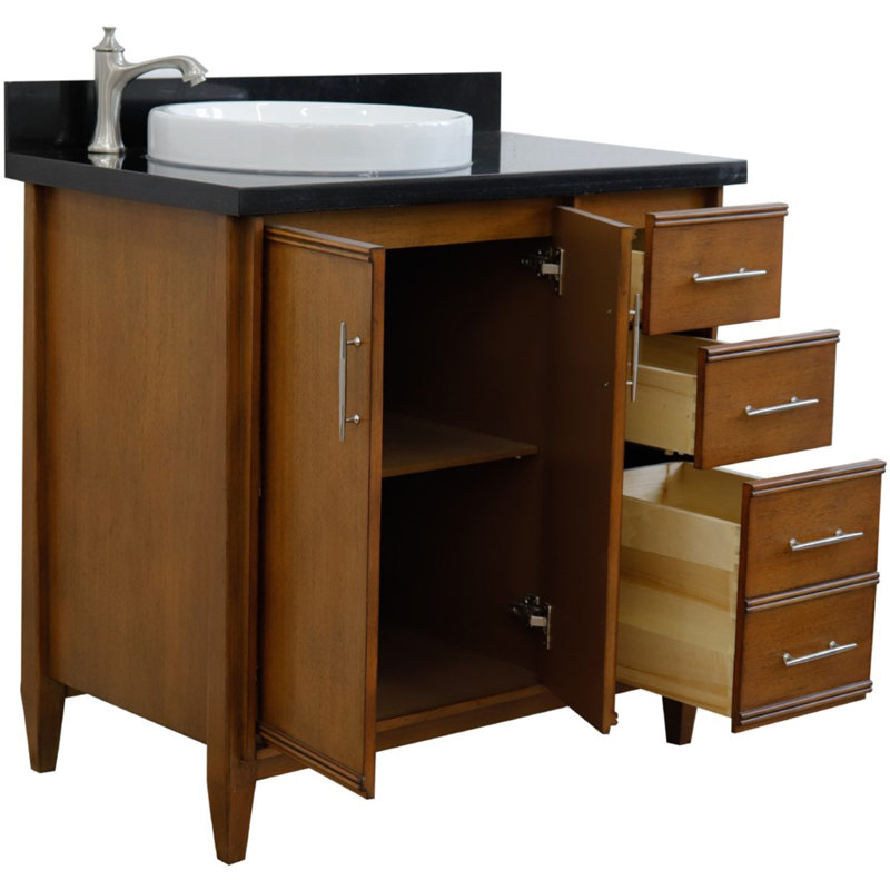 Ensemble de meuble-lavabo simple 37 po, Noir