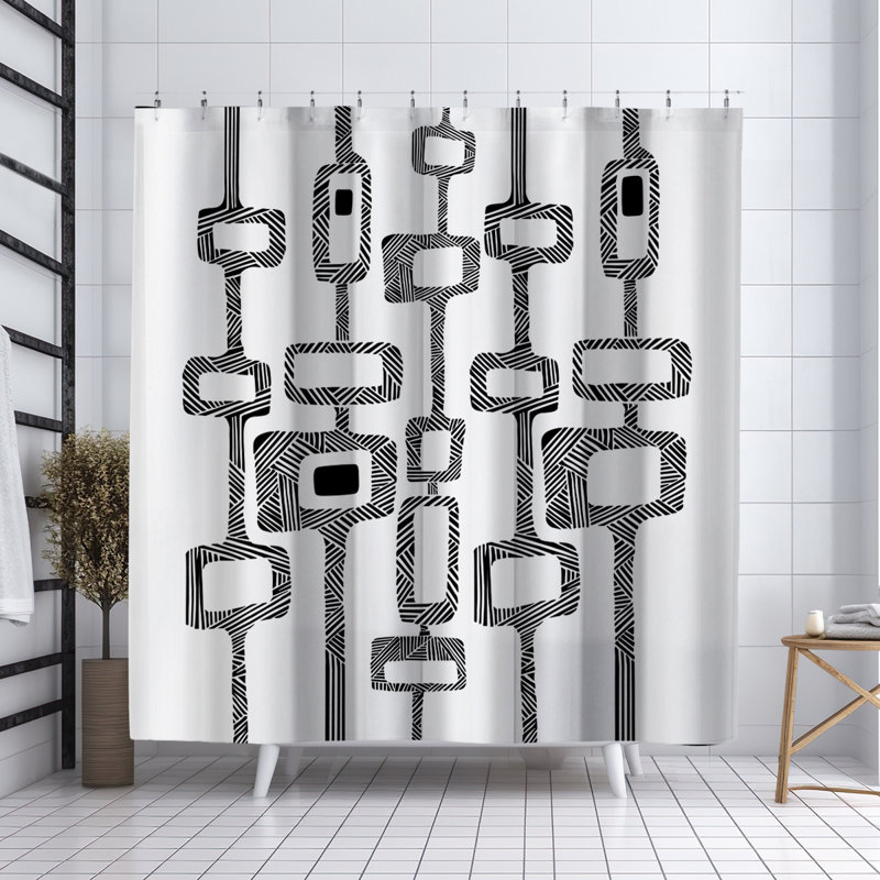 Rideau de douche Coco, Noir