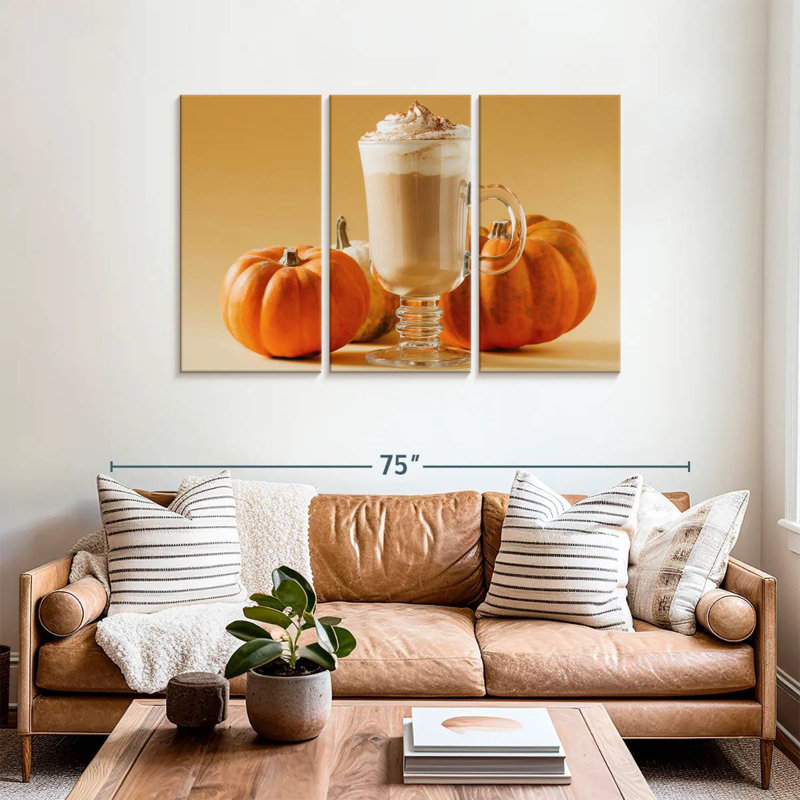 Yarlin Spiced Pumpkin Latte, 36" H x 57" W