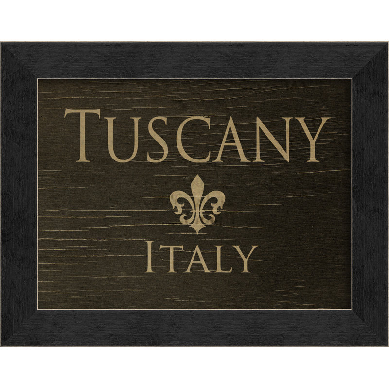 « tuscany italie », art textuel encadré