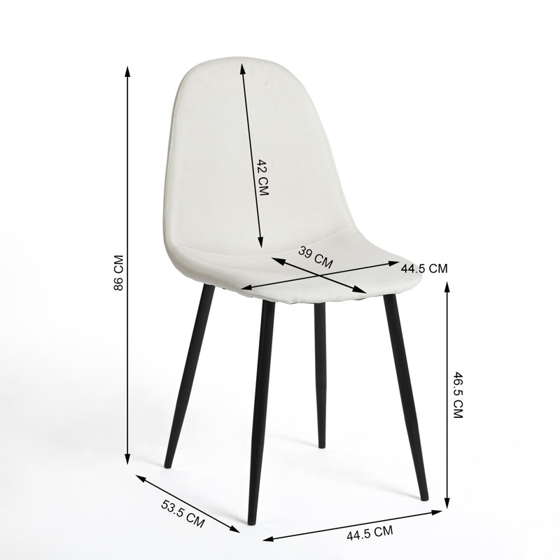 Upholstered Dining Chair, White