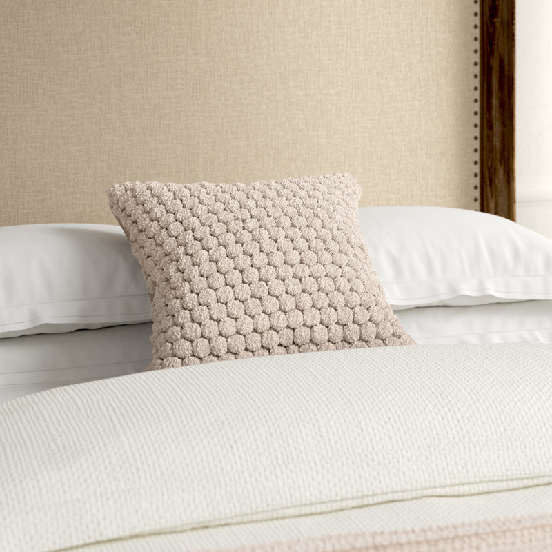 Camargue Collection Cotton Throw Pillow, 20" H x 20" W, Ivory