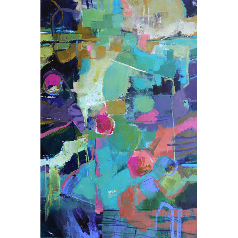 «Pretty One» par Elizabeth Chapman - peinture encadrée, H 31,25 po x l 25,25 po