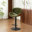 Tabouret de bar moderne pivotant de 24 po de hauteur, tabouret de bar à hauteur ajustable avec bois cintré, tabouret de bar rembourré Boucle avec structure en métal-796906521