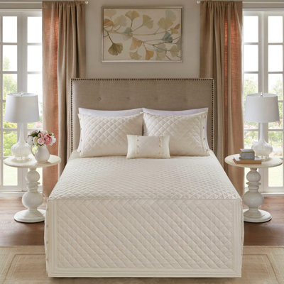Couvre-lit très grand en coton, kaki, réversible avec taies décoratives et caractéristique facile d'entretien kaki pour lit très grand, rembourrage lavable