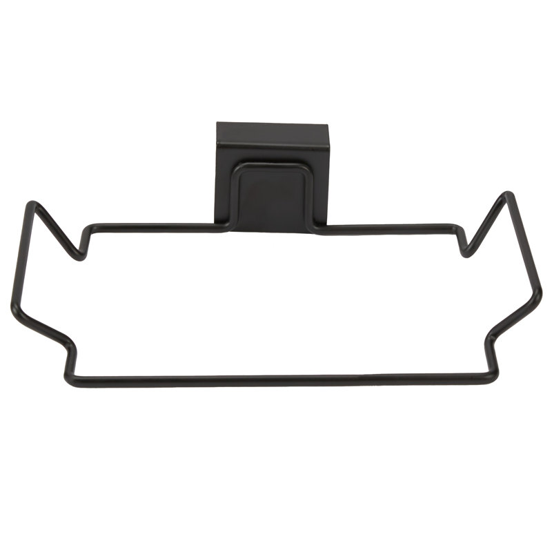 Kitchen Details Over The Counter Plastic Bag Holder In Matte Black