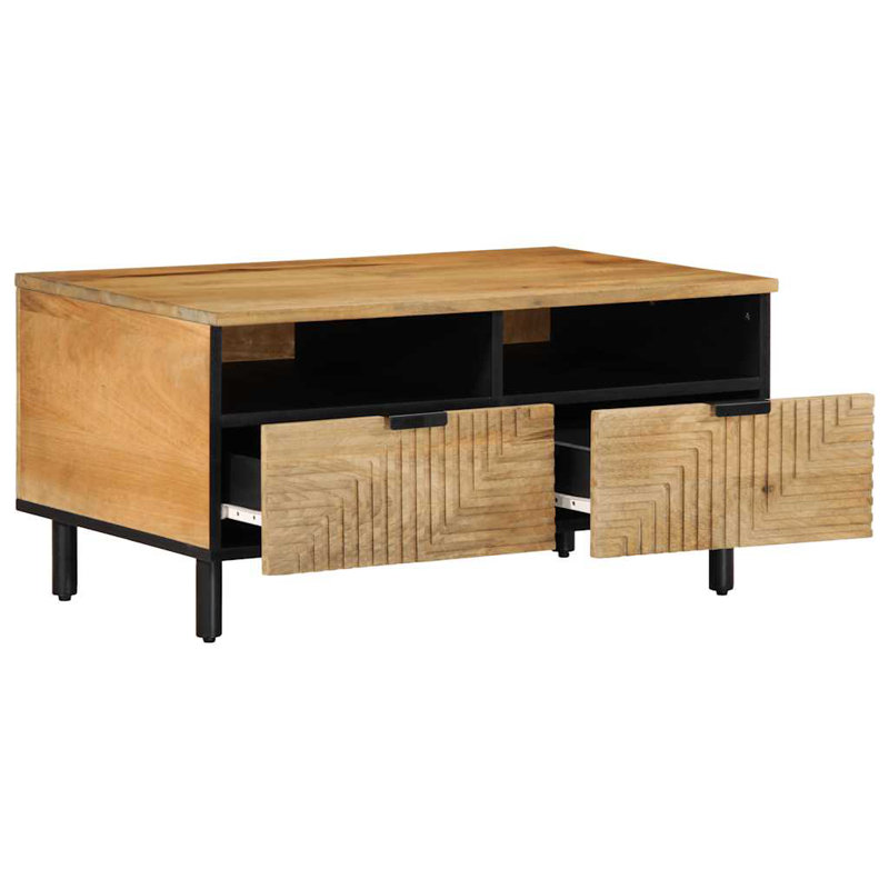 Coffee Table Brown 80X54x40 Cm Solid Wood Mango