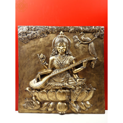 Décoration murale grande déesse Saraswati