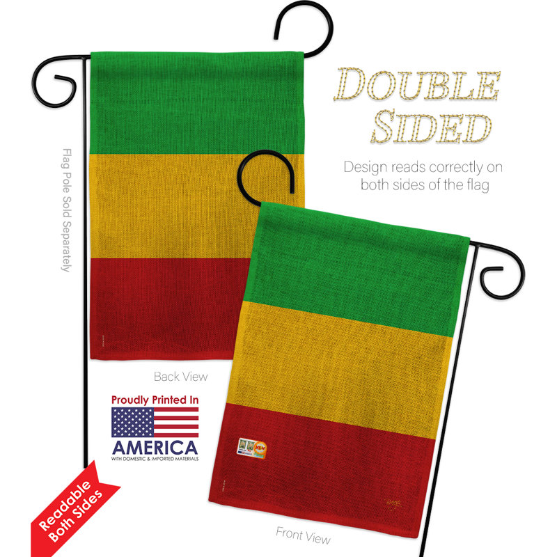 Polyester à 2 côtés 18,5 x 13 po mali drapeau de jardin