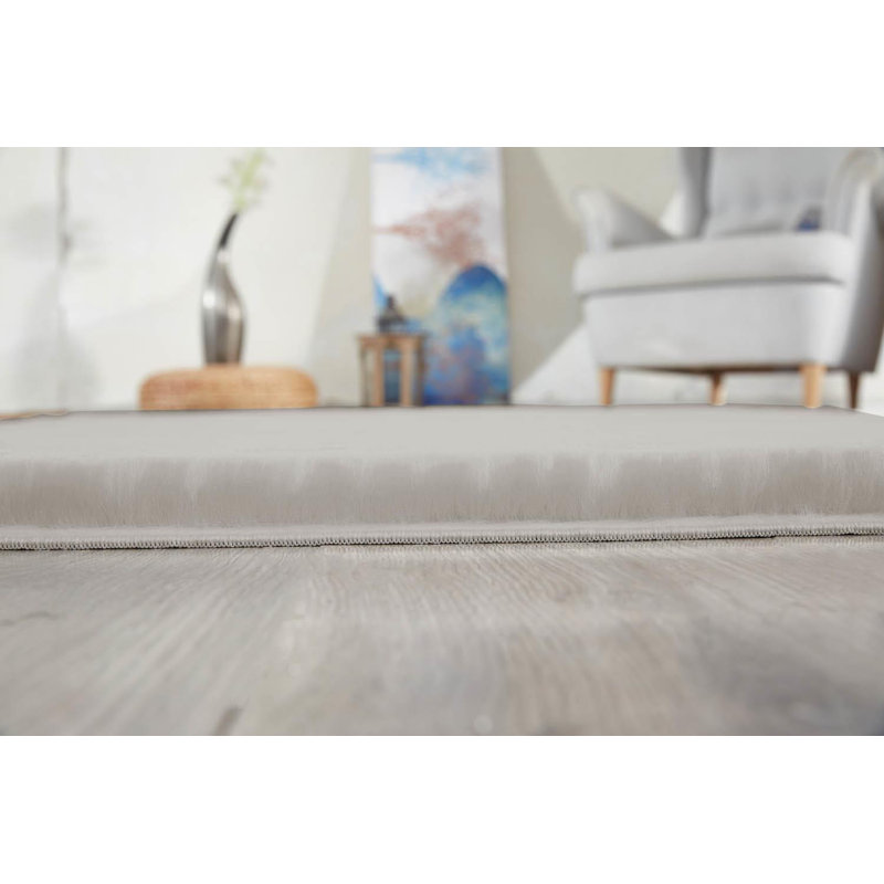 Elegant Ash Color Area Rug (5.2 x 3.9 ft), 100% Polyester | Durable, Non-Machine Washable | Perfect for Living Rooms & Bedrooms | Vacuum Cleaner Safe, Soft Touch for Comfort & Style in Any Space