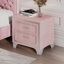 Table de chevet en velours de bois massif-2051466425