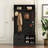 Hall Tree with 6 Hooks,Coat Hanger, Entryway Bench, Storage Bench,for Entrance, Hallwa,black