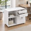 Classeur mobile en bois à 3 tiroirs, classeur à roulettes sous bureau avec bande lumineuse DEL, blanc pour bureau à domicile