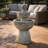 36.5" Outdoor 3-Tier Pedestal Water Fountain with Built-In Pump, Weather-Resistant Stone-Look Design for Garden or Patio-163479767