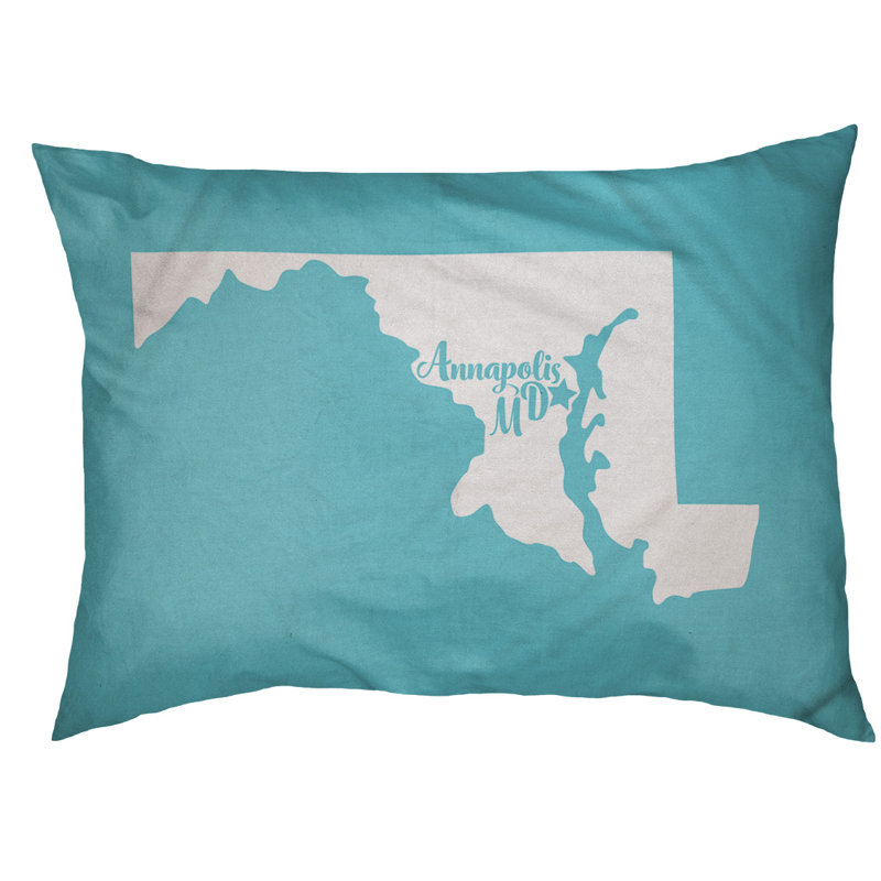 Coussin pour chien d’extérieur maryland annapolis, Grand (l 50 po x P 40 po x H 7 po), Bleu sarcelle
