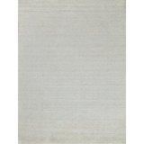 Kaza Wool Striped Area Rug in Ivory