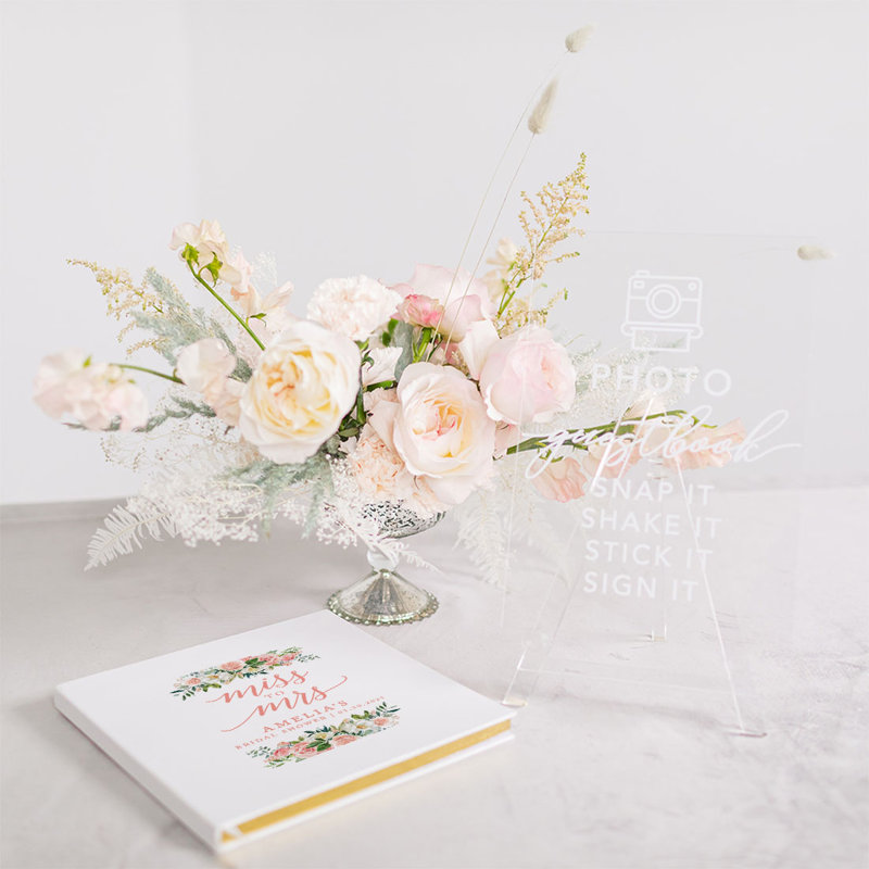Livre d'or personnalisé Bachelorette Party avec accents dorés