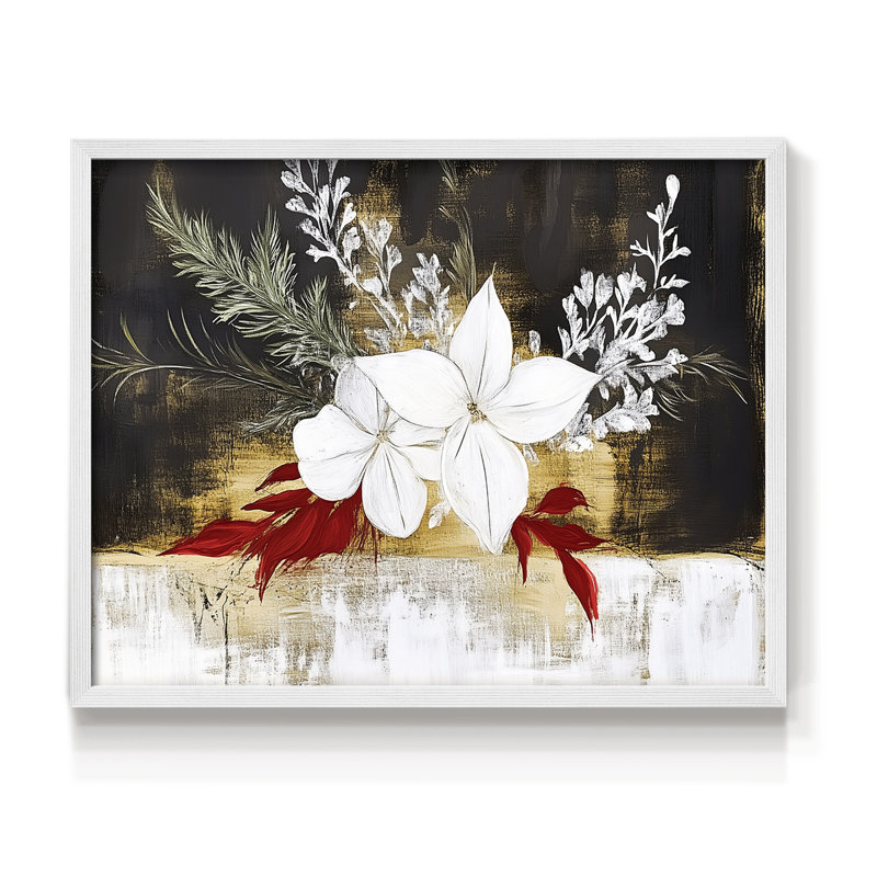 Chirstmas Art-CCXLI -Framed Print - Restickable, H 11 po x l 14 po, Blanc