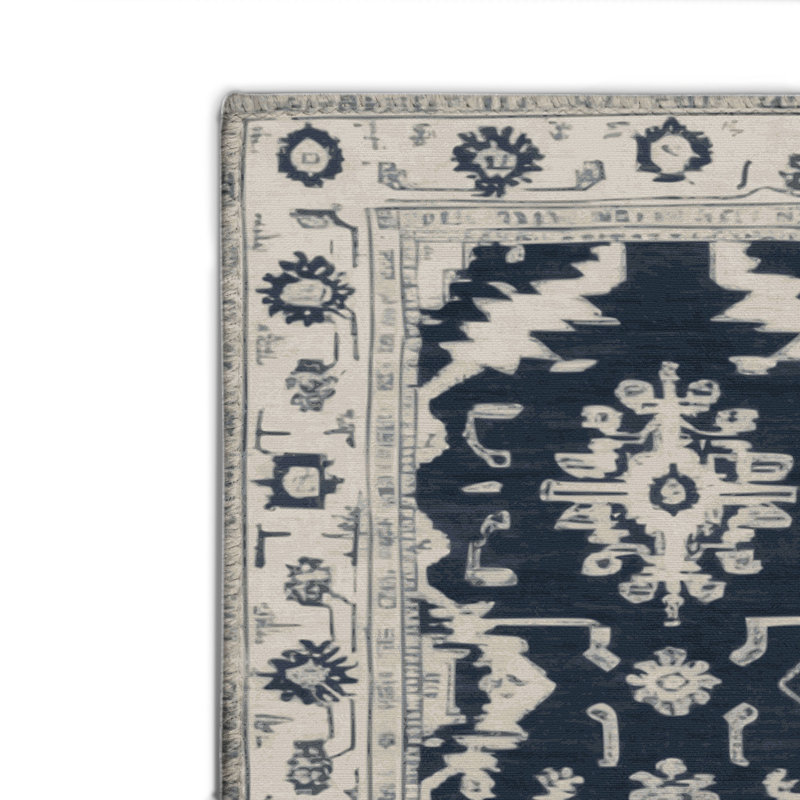 Overdyed Gray Indoor and Outdoor Area Rug, Rectangle 4' x 6'