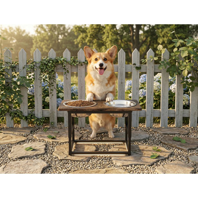Support pour chien surélevé ajustable à 5 hauteurs pour chiens de très grande taille, 8,2 po à 17,3 po, avec 2 bols en acier inoxydable
