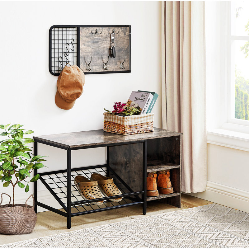 Banc en bois, gris