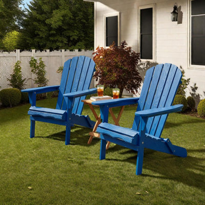 Chaise de patio pliante en bois Adirondack