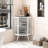 22.15" Corner Cabinet For Bathroom, Living Room, Bedroom - White With Storage Shelves & Glass Door, Simple Tempered Door 22.15", Fashionable Practical