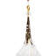 Long Acrylic Drop With Polyester Tassel Hanging Ornament Set of 12 8.7" Clear/Silver