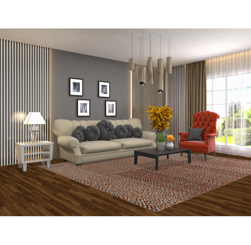 Contemporary Abstract Oriental Area Rug 8x10