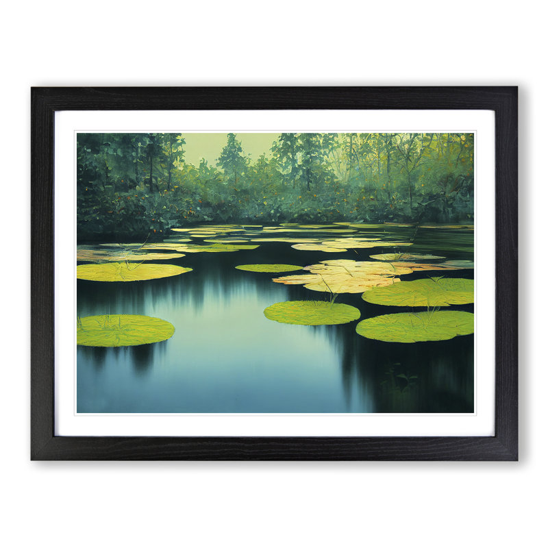 Special Water Lily Pond - Framed Print, Black Frame, 46cm H x 64cm W