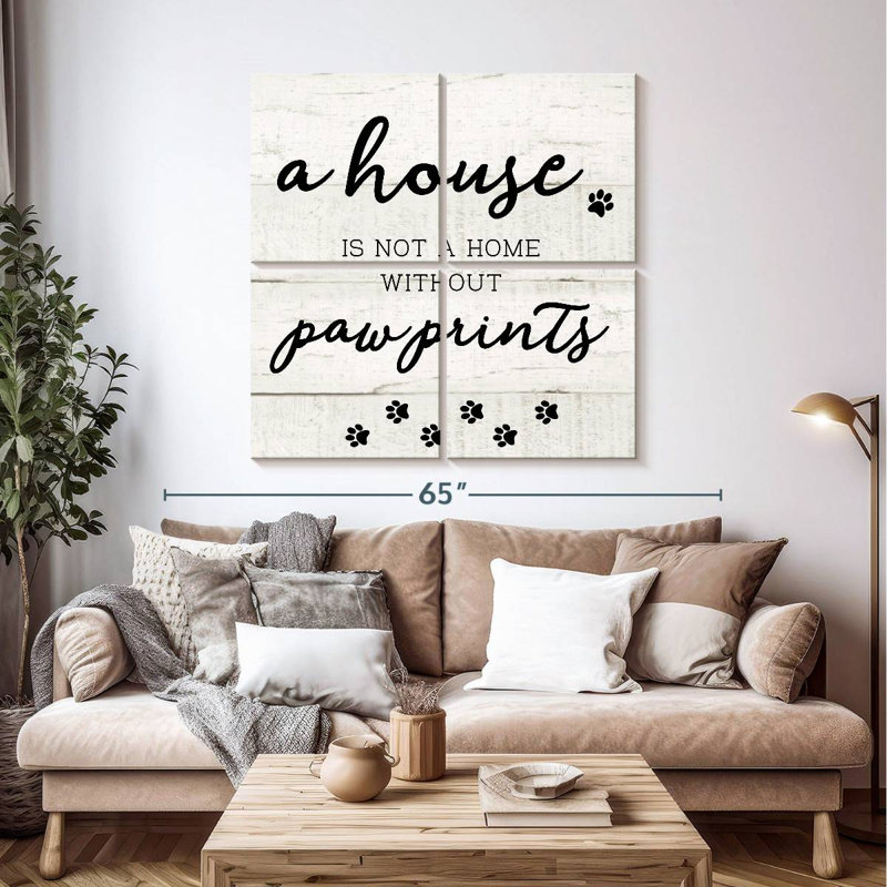 Tawel Home Pawprints, H 45 po x l 45 po
