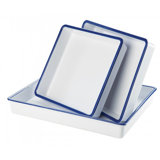 Enamelware Melamine Deep Serving Tray